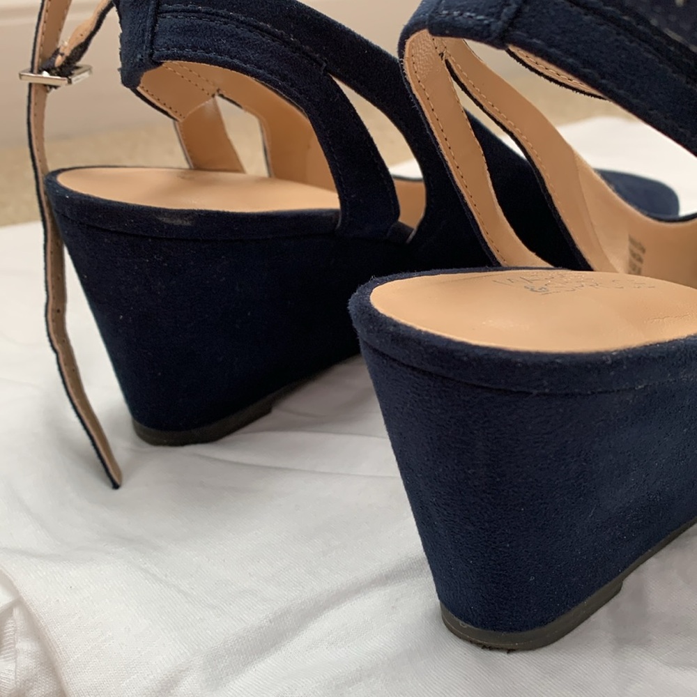 MARKET & SPRUCE Billie Ankle Wrap Wedge 7.5 - Picture 4 of 6